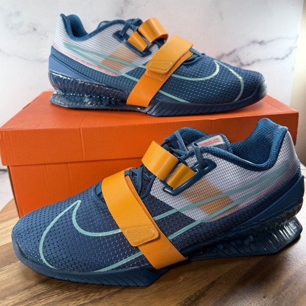 Men’s size 13-Nike Romaleos 4 Weightlifting Shoes Marina Kumquat CD3463-493